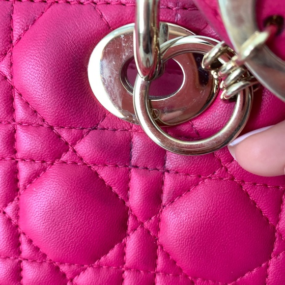 SOLD Lady Dior Medium Pink Lambskin - Picture 9 of 10